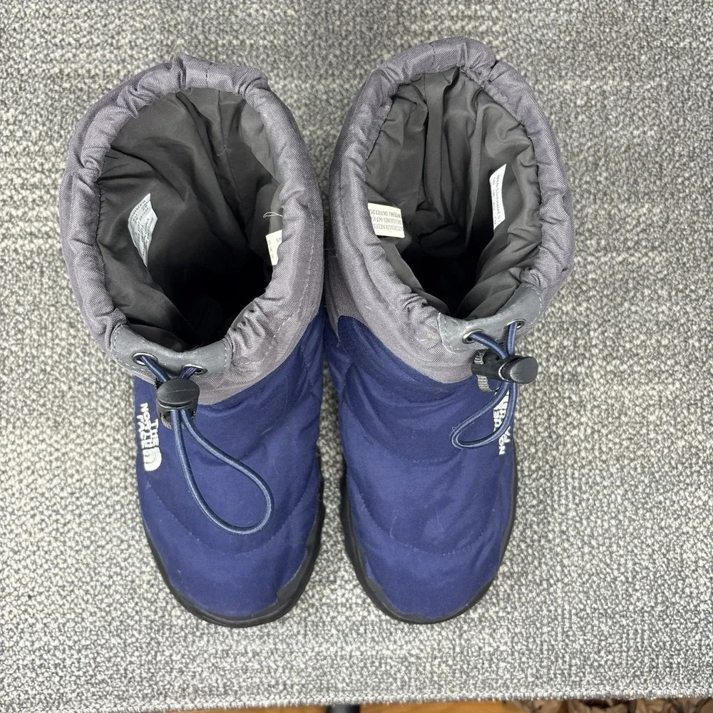 The North Face Nuptse 700 Down Winter Snow Boots Navy Blue Gray Men's Size 10